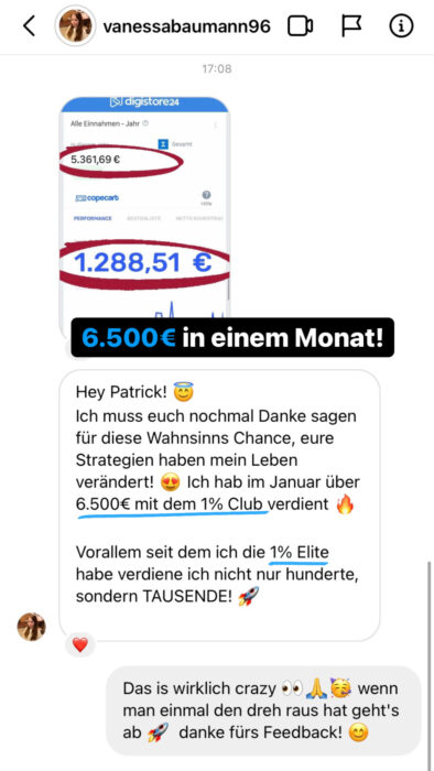 1% Elite erfahrungen Testimonials Schülerberichte