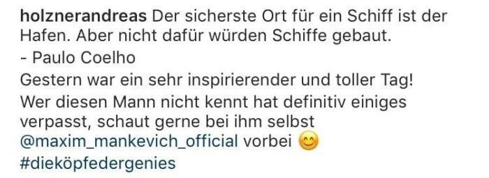 Berufung Master von Maxim Mankevich erfahrungen Testimonials Schülerberichte