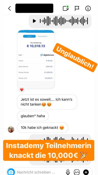 Instademy - Instagram Academy erfahrungen Testimonials Schülerberichte