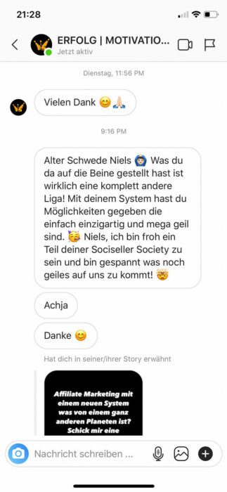 Sociseller Society erfahrungen Testimonials Schülerberichte