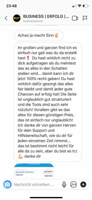 Sociseller Society erfahrungen Testimonials Schülerberichte